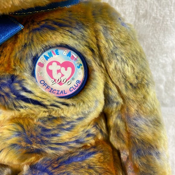 Vintage 2000 Clubby III 12" Ty Beanie Baby Buddy Bear - Picture 2 of 9